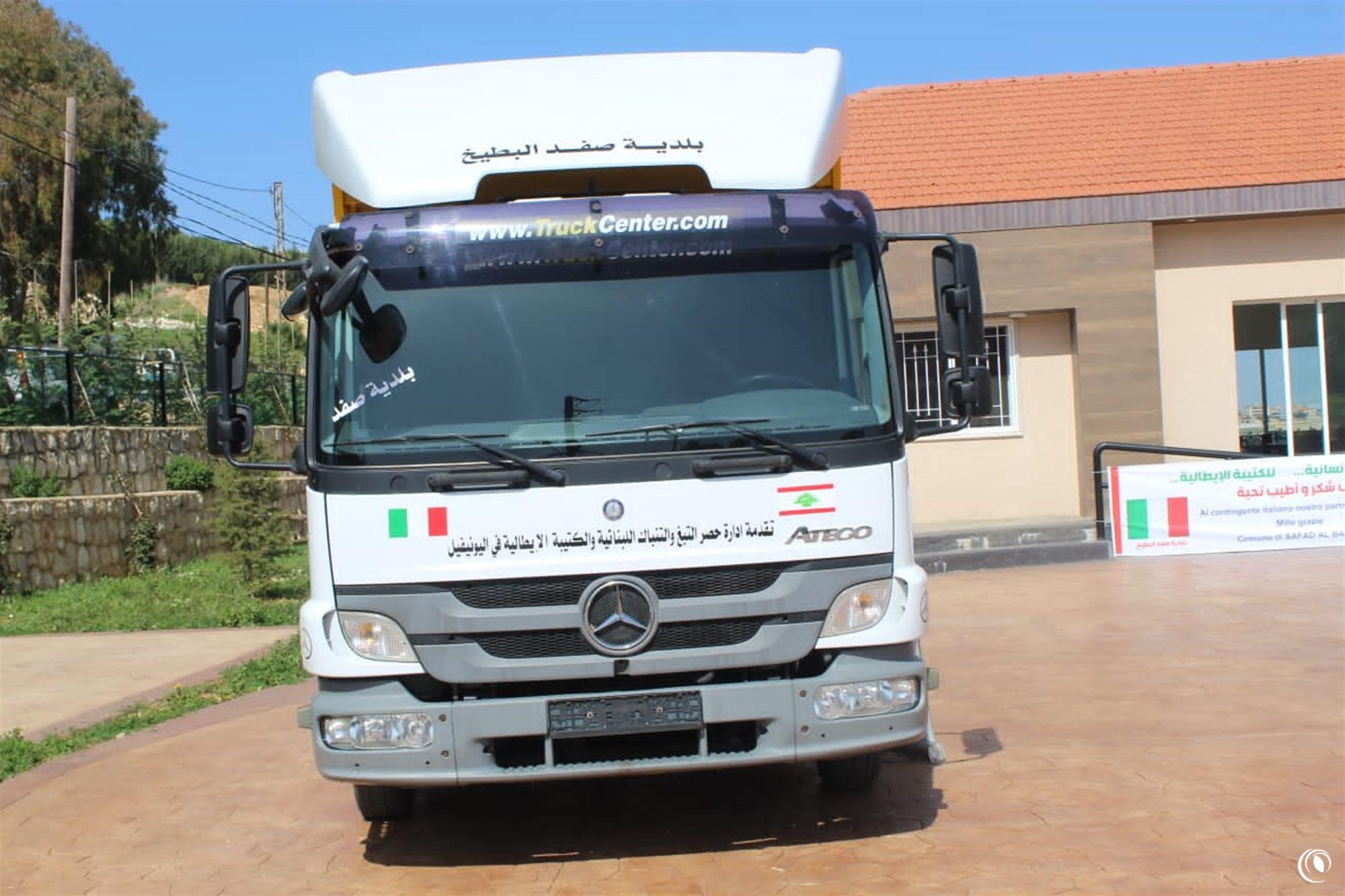احتفال في صفد البطيخ بتسلّم شاحنة مع خزان مياه قدمتها الريجي والكتيبة الإيطالية في اليونيفيل 
