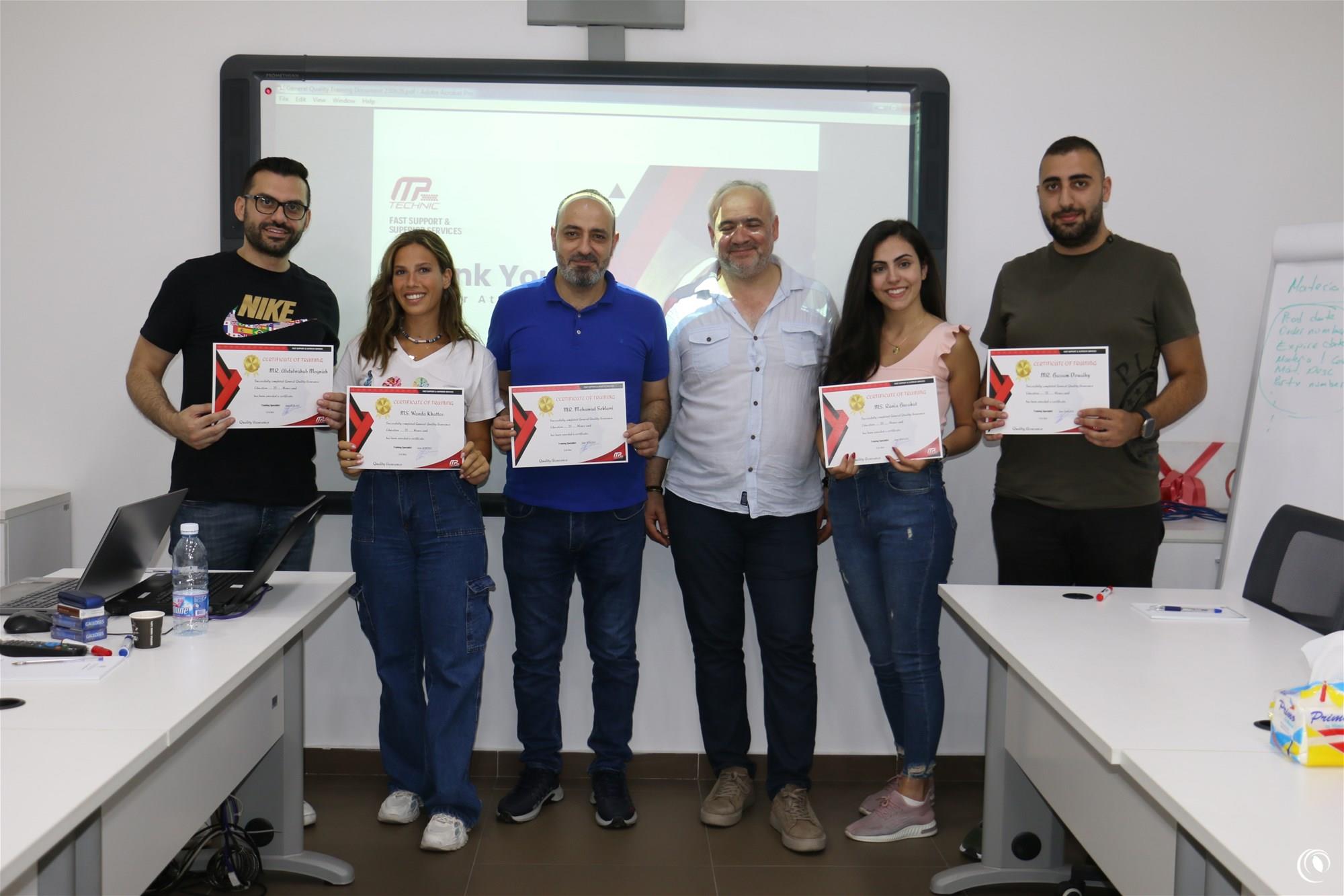 دورة تخصصية حول General Quality Assurance بتنظيم من  شركة MP Technic.